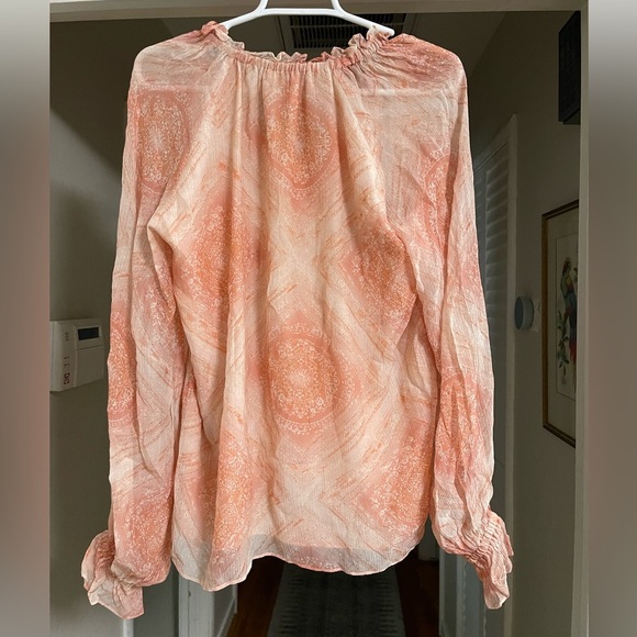 EUC Ramy Brook Lorraine Geometric Silk Blouse - Picture 7 of 11